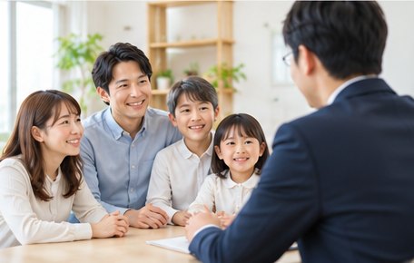 ご家族と相談員の面談の様子